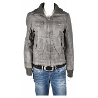 Сиво кожено яке Vero Moda