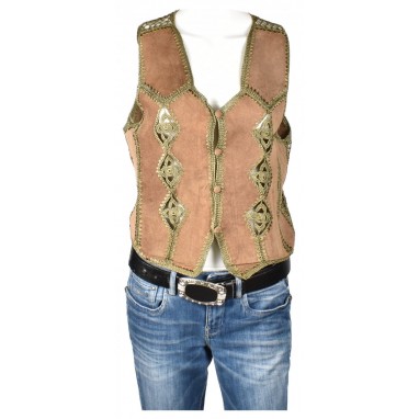 Красив дамски кожен елек