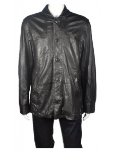 Мъжко черно кожено яке Daniel Hechter
